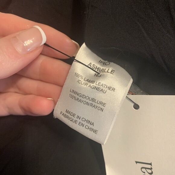 Iro Ashville Pistachio Green Lamb Leather Moto Biker Jacket 4 Small 36 - Picture 6 of 7